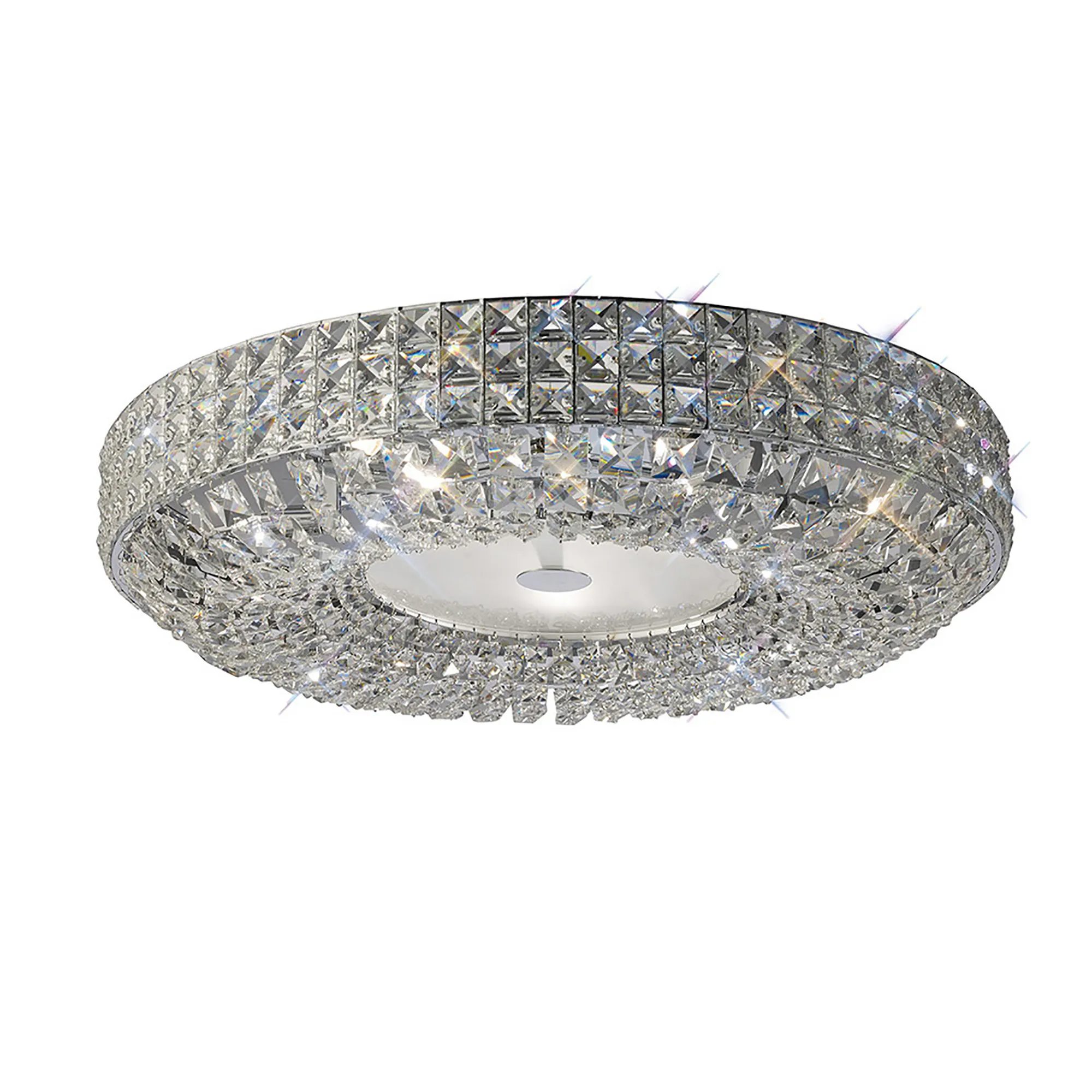 Enya Crystal Ceiling Lights Diyas Flush Crystal Fittings